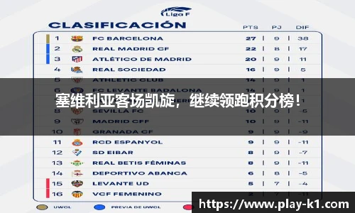 塞维利亚客场凯旋，继续领跑积分榜！